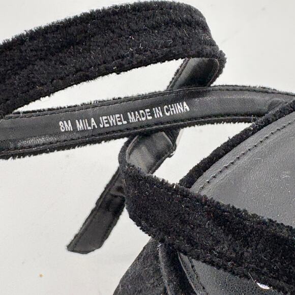 Sam Edelman Circus Mila Platform Heels 8 Black Velvet Jewel NWOT Heels Glam - Picture 4 of 8